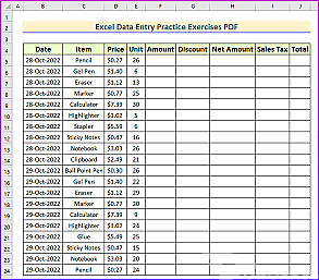 data entry excel and all mic office